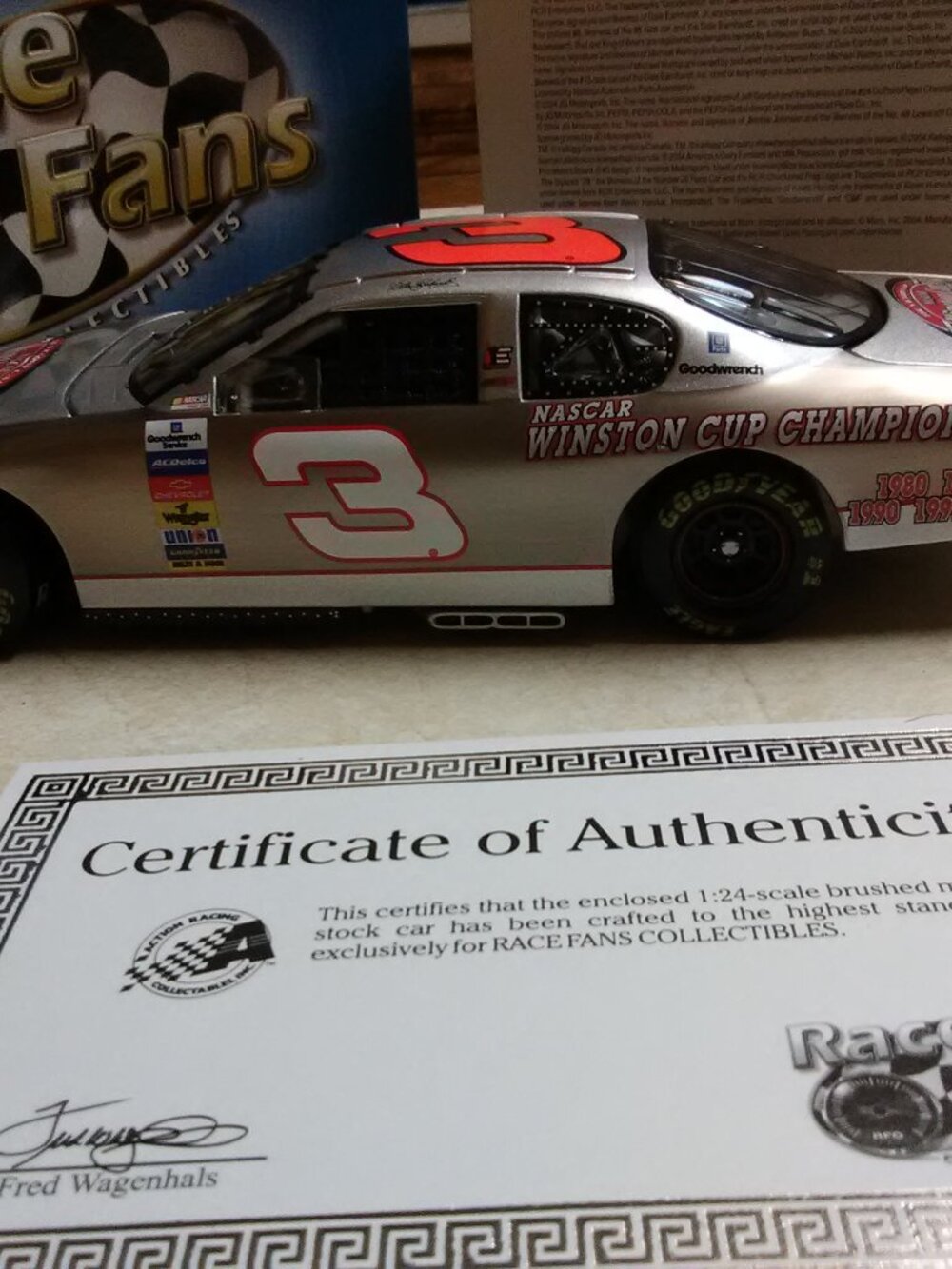 2003 Dale Earnhardt Victory Lap 7x Champion brushed metal 1/24 scale 1:24